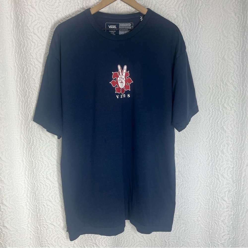 VANS Dark Blue Peace Sign Men’s XL Shirt